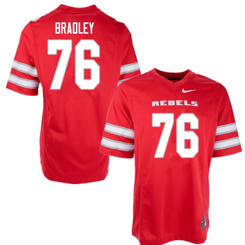 Men #76 Clayton Bradley UNLV Rebels College Football Jerseys Sale-Red - Click Image to Close